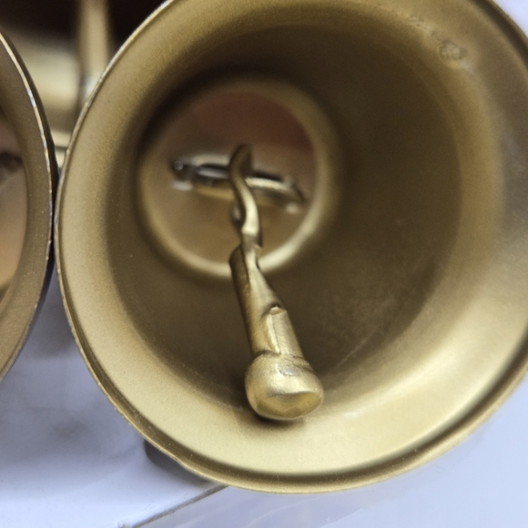 Set of 5 Vintage Style Brass Bells on a string Rope cord Garland 72 In Length - Picture 7 of 8